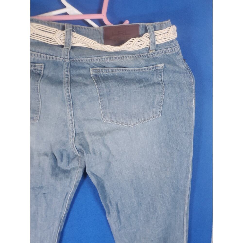 LRL Lauren Jeans Ralph Lauren Montauk Rope Belt Women’s Denim Jeans Size 8 NEW - Picture 8 of 16